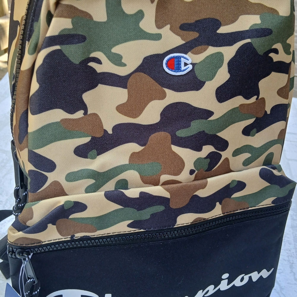 Champion Camouflage and Black Backpack